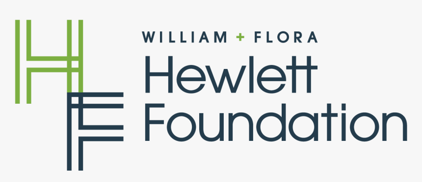 Black and light green Hewlett Foundation logo.