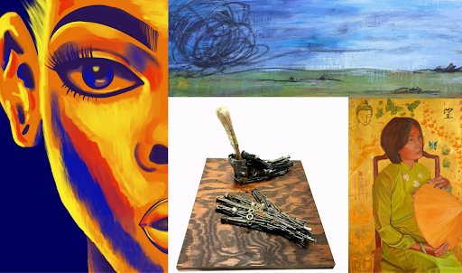 Four separate artworks highlighted from CaFE artists
