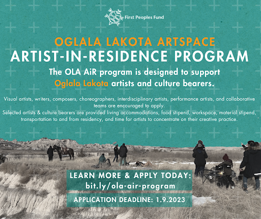 Oglala Lakota Artspace Artist-In-Residence Program Flier
